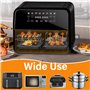 NathrBTV 2 Piece Air Fryer Accessories Convient pour Ninja AF300EU AF400EU avec 5 porte kebab Friture double panier compartiment