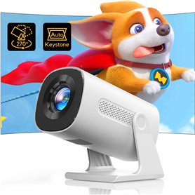 【Auto Keystone/270° Rotation】 Mini Projecteur Bluetooth 1080P Full HD
