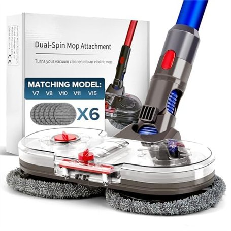 Tête de Vadrouille Electrique Compatible avec Dyson V7/V8/V10/V11/V15