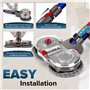 Tête de Vadrouille Electrique Compatible avec Dyson V7/V8/V10/V11/V15, avec 6 Vadrouille Lavable et1 Réservoir d'eau Amovible