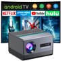 [App intégrée & Auto Focus] VISULAPEX Videoprojecteur 4K avec Android TV 12