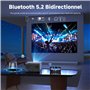 [App intégrée & Auto Focus] VISULAPEX Videoprojecteur 4K avec Android TV 12, WiFi 6 Bluetooth Retroprojecteur, 26000L 1080P Full