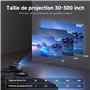 [App intégrée & Auto Focus] VISULAPEX Videoprojecteur 4K avec Android TV 12, WiFi 6 Bluetooth Retroprojecteur, 26000L 1080P Full