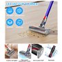 Brosse Compatible avec Dyson Aspirateurs V7 V8 V10 V11 V15,Tête de Brosse Nettoyage à Entraînement Direct Acessoire avec 4 Lumiè