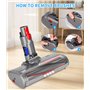 Brosse Compatible avec Dyson Aspirateurs V7 V8 V10 V11 V15,Tête de Brosse Nettoyage à Entraînement Direct Acessoire avec 4 Lumiè