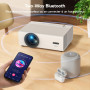 Videoprojecteur 4K 【Netflix Officiel/Auto Focus/Keystone】 600 ANSI AKIYO O9 Retroprojecteur avec WiFi et Bluetooth 1080P Natif, 