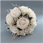 SAROAD Lot de 4 bouquets de roses artificielles pour mariage, demoiselle d'honneur tenant des fleurs, bouquet de demoiselle d'ho