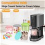4 Pièces Récipients à Crème Glacée de Rechange , Bacs À Crème Glacée avec Couvercle Et Cuillère, 500 ML Récipient pour ninja Cre