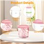 4 Pièces Récipients à Crème Glacée de Rechange , Bacs À Crème Glacée avec Couvercle Et Cuillère, 500 ML Récipient pour ninja Cre
