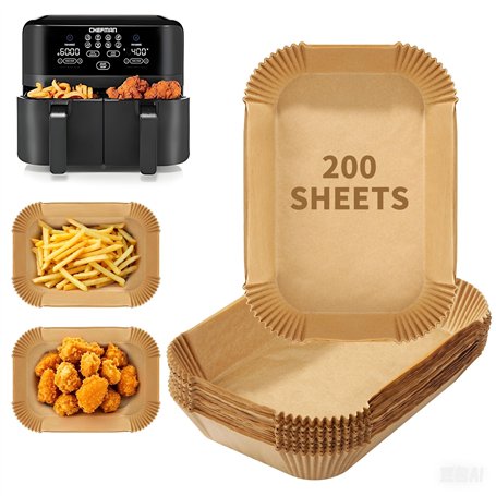 200Pièces Papier Cuisson Air Fryer