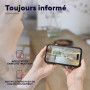 Trust IPCAM-2700 Camera de Surveillance 360° Intérieure avec Vision Nocturne, Sirène et Microphone Intégrés, Détection Humaine, 
