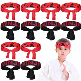 MINISOISO 12 Pièces Bandeau Ninja pour Enfants