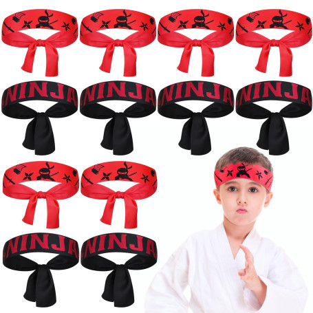 MINISOISO 12 Pièces Bandeau Ninja pour Enfants