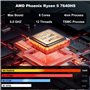 DREAMFYRE Ordinateur Portable 16 Pouces Full HD AMD Ryzen5 7640HS Up to 5 GHz 16 Go RAM DDR5 512GB SSD PC Portable De Jeu Clavie