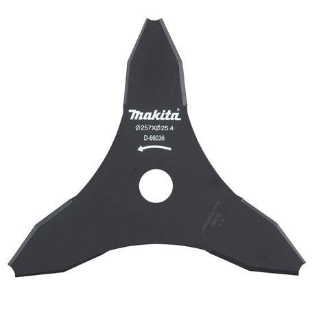 Lames 3 dents pour débrousailleuse Ø 255 mm DUR368/369 - MAKITA D-66036