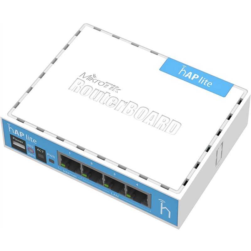 MikroTik hAP Lite Interne Blanc Point d'accès réseaux locaux sans Fil - Points d'accès réseaux locaux sans Fil (10,100 Mbit/s, 3