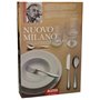Alessi 5180s24m Set de 24 couverts monoblocs en acier inoxydable poli 18/10 Nuovo Milano, Argenté