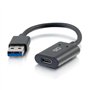 C2G 54428 Adaptateur convertisseur USB-C Femelle vers USB-A mâle SuperSpeed USB 5 Gbit/s, Compatible avec Smartphones, tablettes