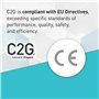 C2G 54428 Adaptateur convertisseur USB-C Femelle vers USB-A mâle SuperSpeed USB 5 Gbit/s, Compatible avec Smartphones, tablettes