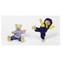 Goki - 51914 - Costumes - Coffret à Vêtements pour Ours - 2 Ours et 8 Tenues