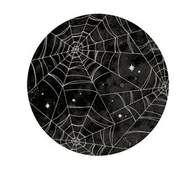 AMSCAN 8 Assiettes en carton toile d'araignée 23 cm - Noir