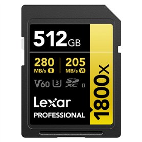 Lexar SDXC Professional 512GB BL 1800x UHS-II V60 gold (LSD1800512G-BNNNG)