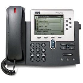 Cisco Unified IP Phone 7961G-GE= Téléphones (Noir, Argent, 320 x 222 Pixels, Monochrome, 0-40 °C, -10-60 °C, 10-95%)