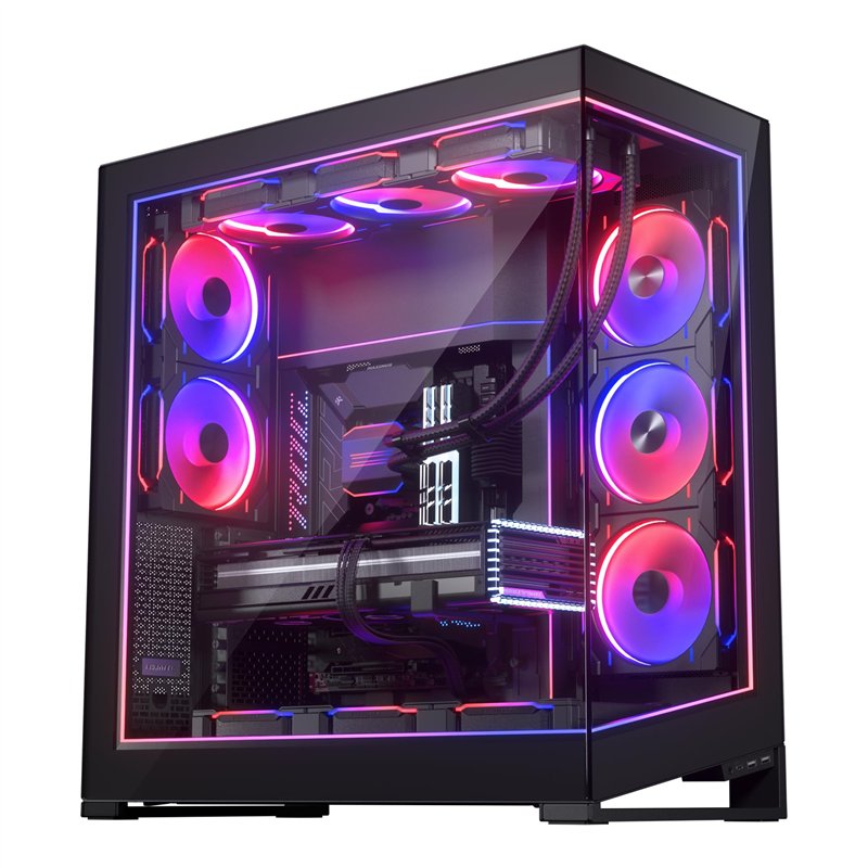 Image secondaire de Phanteks NV9 Premium DRGB Kit Power-Hub, 3X für Außenrahmen, 1x Mainboard Kabel-Cover - Schwarz