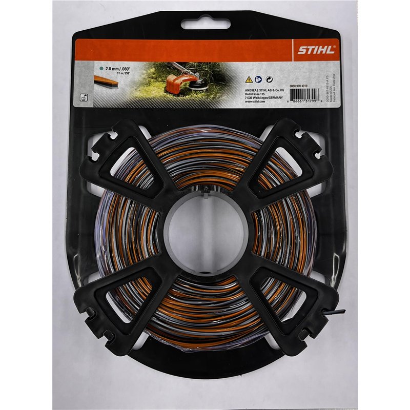 Fil de coupe High-Tech CF3 PRO Cruciforme STIHL débrousailleuse 00009304319 - 2 mm - 91 m