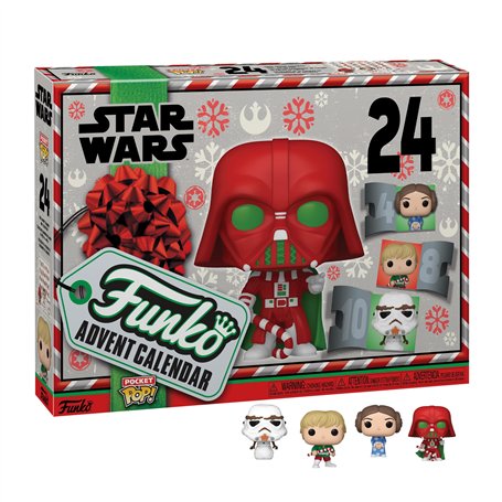 Funko Advent Calendar: Star Wars Holiday - Darth Vader - Dark Vador- Calendrier de L'avent - 24 Jours de Surprise - Mini-Figurin