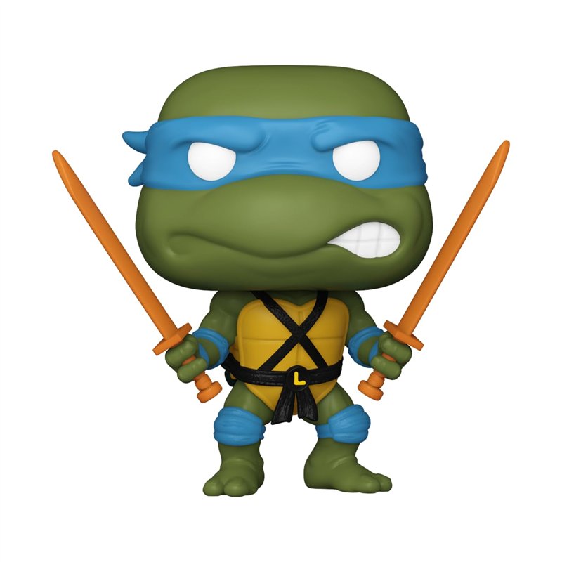 Image secondaire de Funko Pop! TV: Teenage Mutant Ninja Turtles (TMNT) – Leonardo - 1 Chance sur 6 D'avoir Une Variante Rare Chase - TMNT Retro/Clas