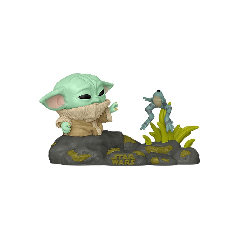 Image secondaire de Funko Pop! Deluxe: The Mandalorian - Grogu (The Child, Baby Yoda) with Frog - Figurine en Vinyle à Collectionner - Idée de Cade