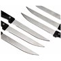 Lot de 6 Couteaux à Steak 3 Rivets Acier Inoxydable/ABS Noir, 19 cm