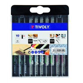 TIVOLY XT50572004304 - Estuche mixto 10 hojas Madera blanda y aglomerado: 4 hojas de corte A B C D/Plástico: 2 hojas corte A D/E