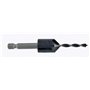 Tivoly 11900620300 Meche et Fraise, Queue Cylindrique, Foret Ø 3mm, Fraise à Noyer 90°