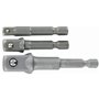 Tivoly 11501320003 Lot d'Adaptateurs pour Douille de vissage, Gris, 1/4" 3/8" 1/2", Set de 3 Pièces