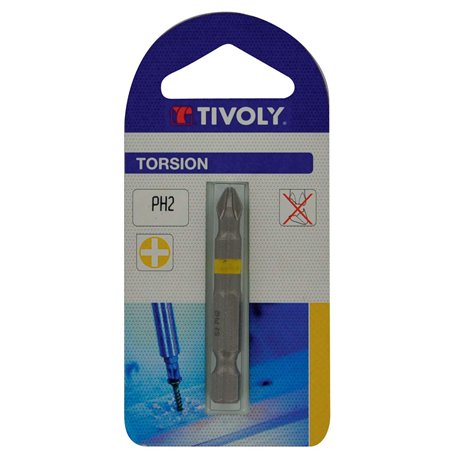 Tivoly 11520820200 Embouts de Vissage Torsion pour Vis Philips Ph2 Longueur 50mm