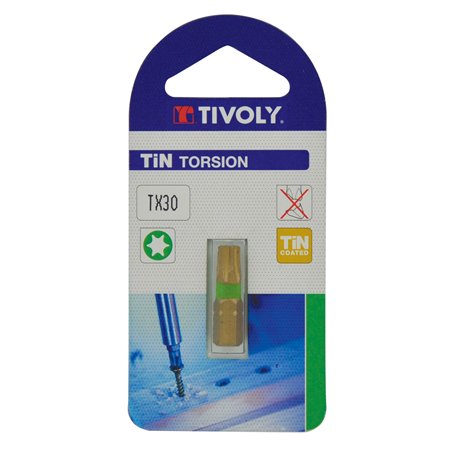 Tivoly 11522521500 Embouts de Vissage Torsion Tin pour Vis Torx Tx15