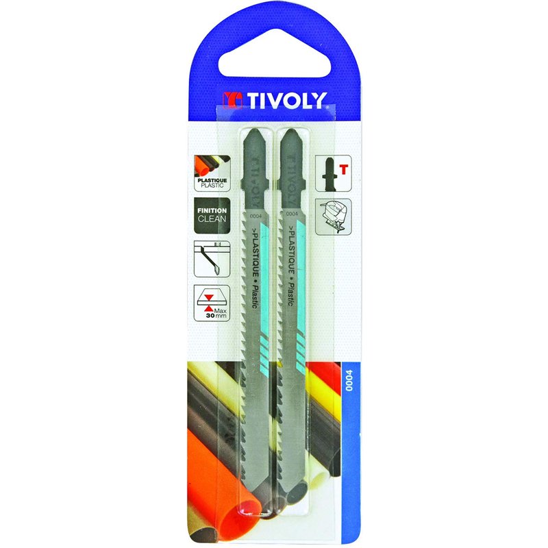 TIVOLY XT505520004 - Blister PLÁSTICO/Hoja sierra de calar largo 100 mm corte 75 mm (Envase de 2 pz.)