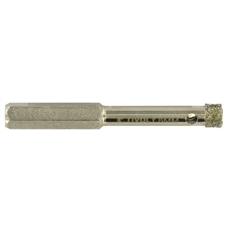 TIVOLY 12000820600 Foret Diamond à Eau pour Grès Céram, Queue Hexagonale, Usage Courant Ø 6mm