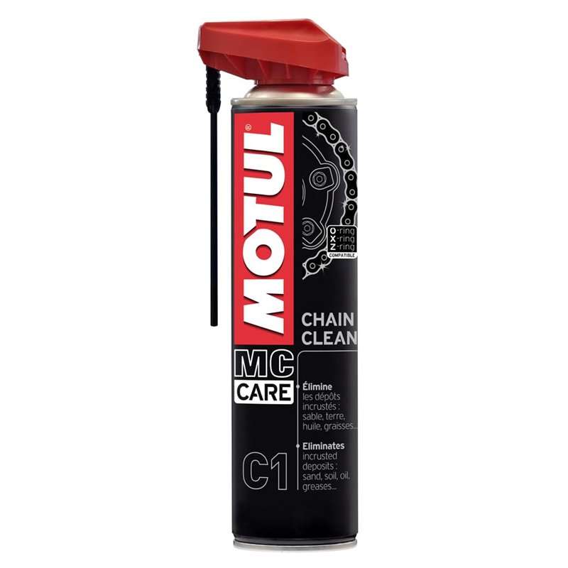 Motul - Nettoyant Chaîne Moto Aérosol - Dégraissant Extrême pour Motos Routières et Tout-Terrain - Compatible O-Ring, X-Ring, Z-