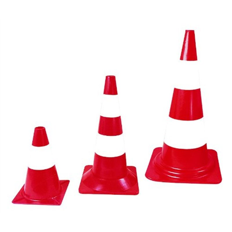 Image secondaire de Cône plastique SOFOP TALIAPLAST PVC pied caoutchouc 75 cm - 520303