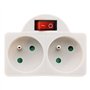 Biplite 16A 2P+T avec interrupteur façade Blanc