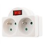 Biplite 16A 2P+T avec interrupteur façade Blanc