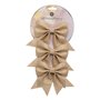 Atmosphera - Décoration nœud x 3 12x13cm, doré en Jute