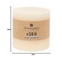Atmosphera - Bougie ronde Olia D10cm blanc ivoire