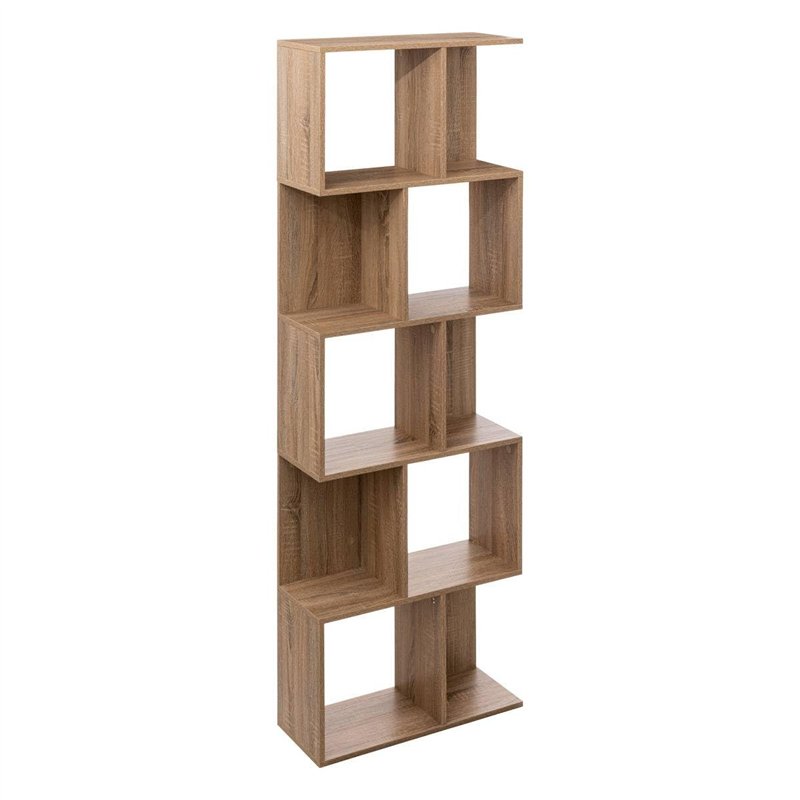 5 five simply smart Étagère Colonne Double Effet chêne Naturel Beige