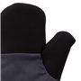 5five - 2 gants de cuisine textile néoprène noir et gris