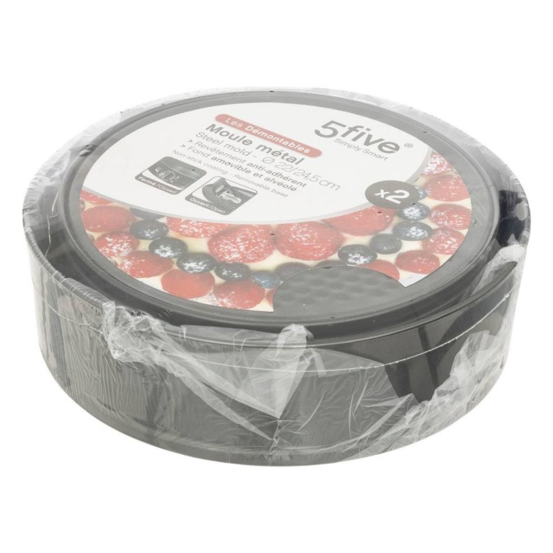 Image secondaire de 5five - 2 moules démontables métal 22 24cm