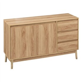5five - Buffet Placard 3 tiroirs Effet chêne Naturel abana